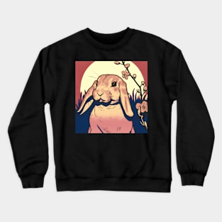 Sunset Lop Eared Rabbit Bunny Mom Holland Lop Crewneck Sweatshirt